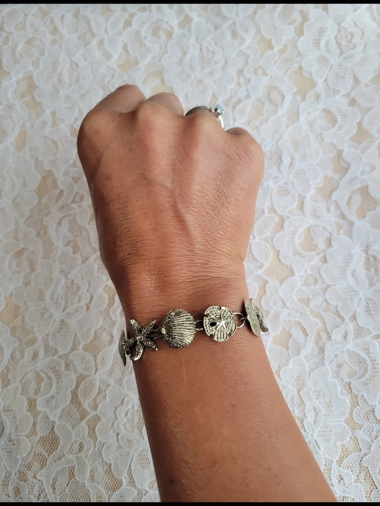 Jewelry - Silver Vintage Sea Life Bracelet - Stamped 925 China